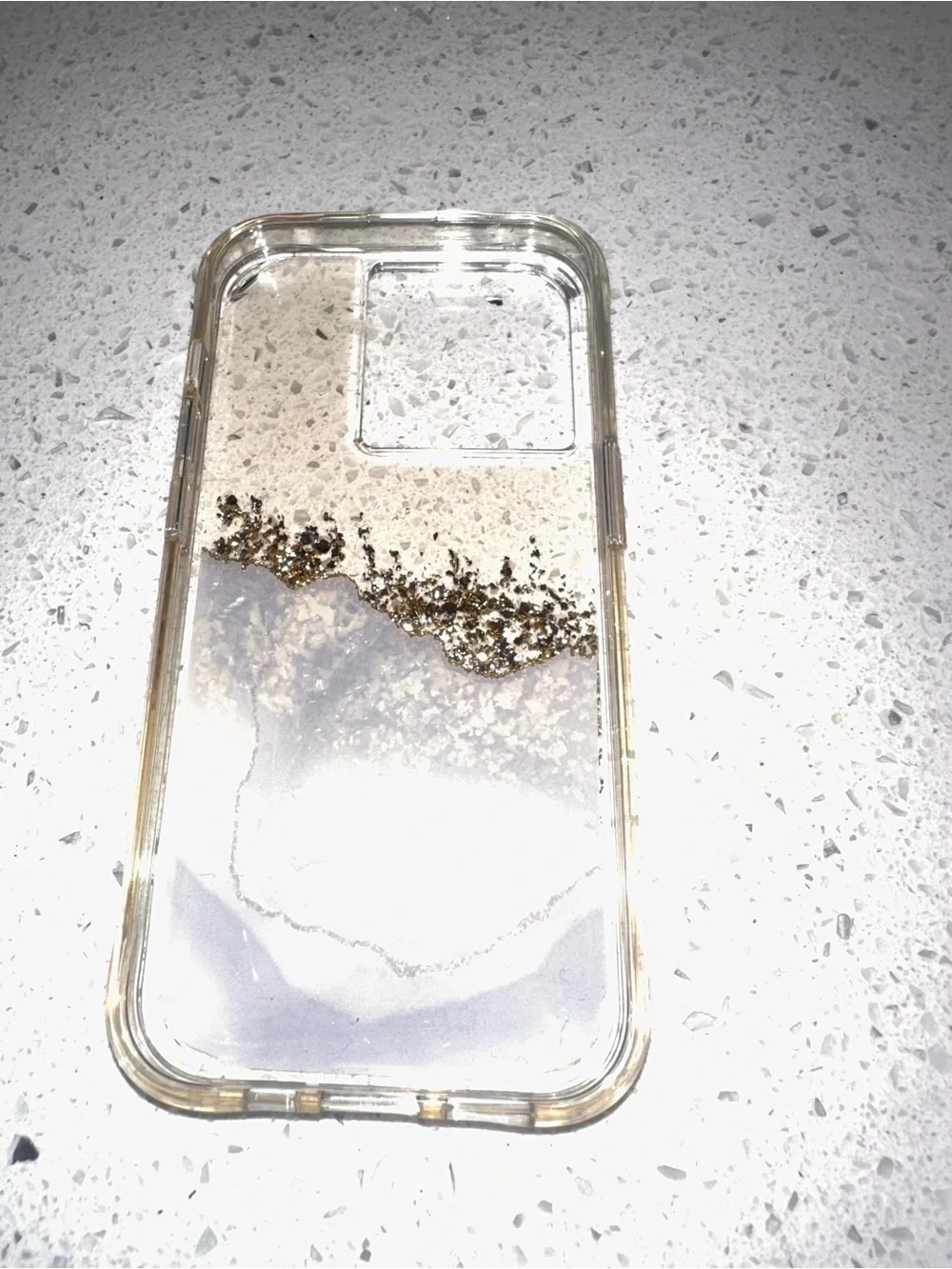 Case-Mate Karat Marble iPhone 14 Pro Case Clear Gold Marble
